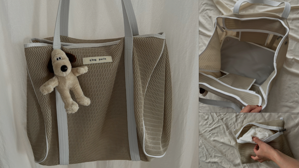 軽い、洗える、大容量、パパと兼用可能なマザーズバッグの写真。