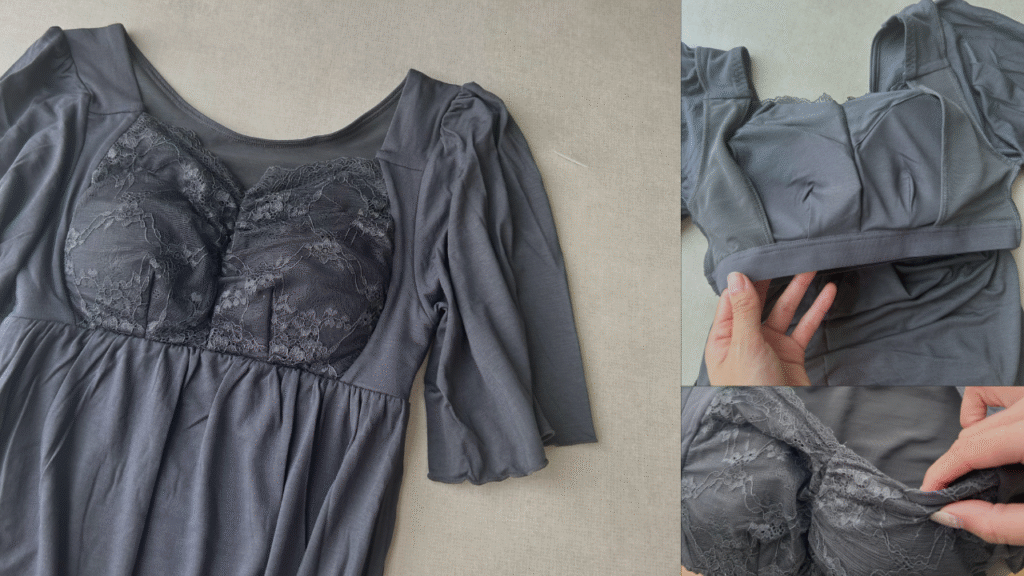 妊娠中〜授乳中も着れるマタニティパジャマ・授乳パジャマの写真。半袖・長袖。