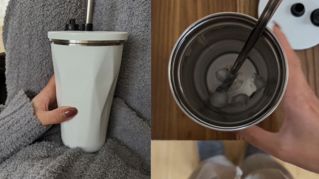 保冷・保温のタンブラー、水筒の写真。